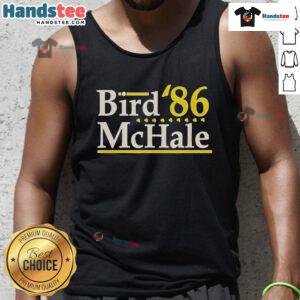 Official Bird McHale 86 Boston Legends tank top featuring vibrant team colors and iconic player graphics.