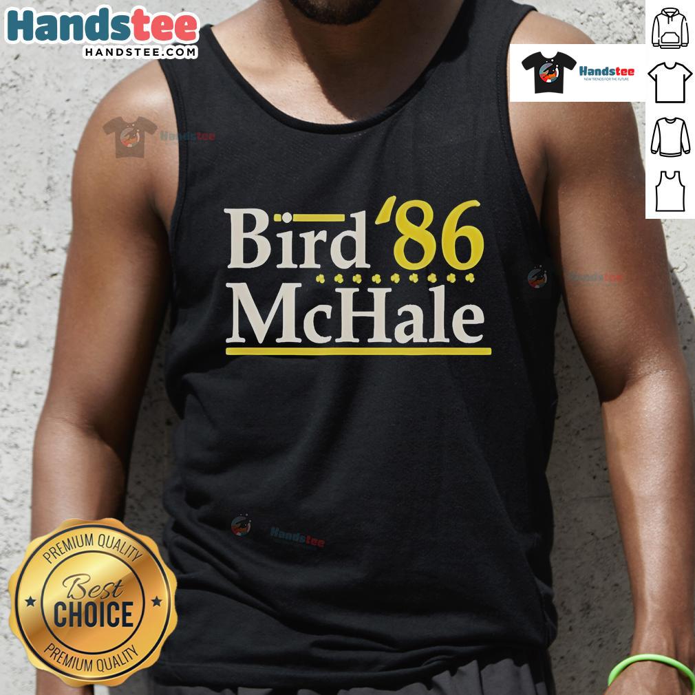 Official Bird McHale 86 Boston Legends tank top featuring vibrant team colors and iconic player graphics.