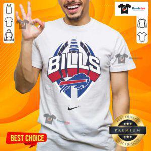 Official Buffalo Bills Nike Icon Legend T-Shirt in blue, featuring the team logo and comfortable fit for fans.