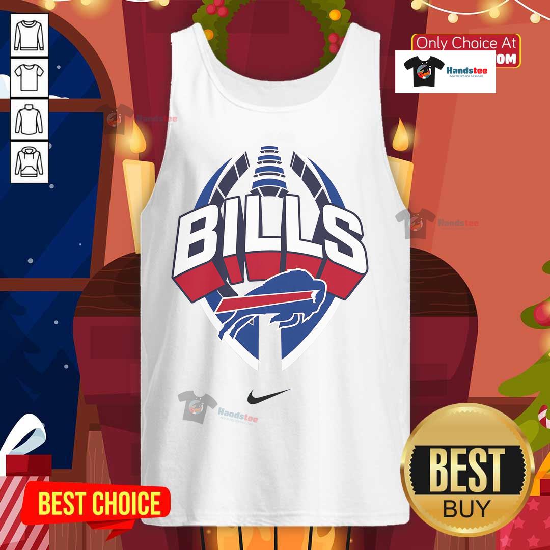 Official Buffalo Bills Nike Icon Legend Tank Top in blue, featuring team logo and sports design for fans.