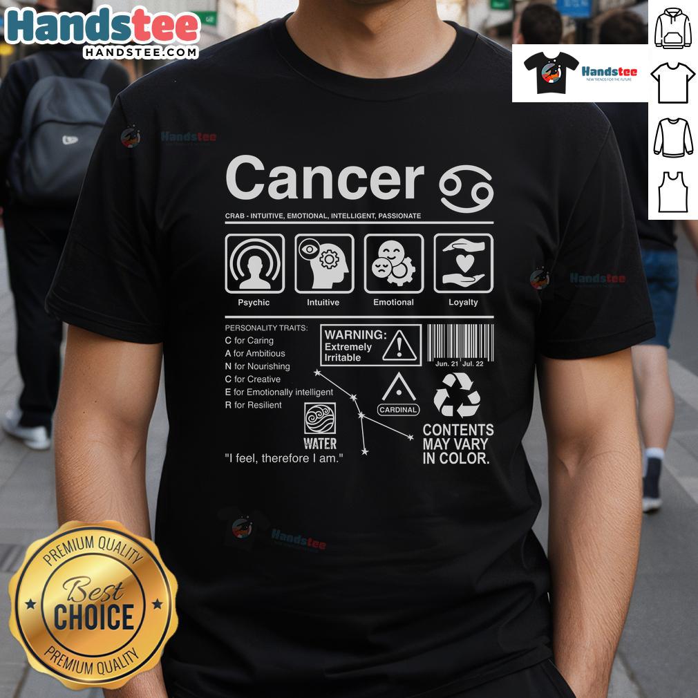 Official Cancer Label T-Shirt featuring a bold design to raise awareness and support cancer research initiatives.