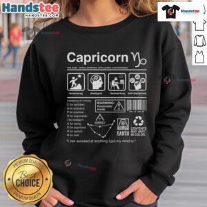 Official Capricorn Label Sweatshirt featuring a trendy design, perfect for zodiac enthusiasts and casual wear.