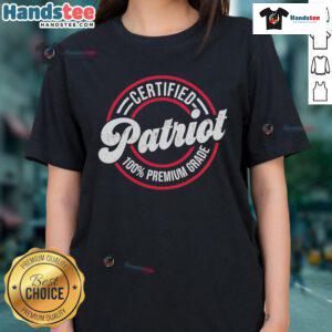 Official Certified Patriot 100 Premium Grade Ladies Tee in vibrant colors, showcasing a stylish and comfortable design.