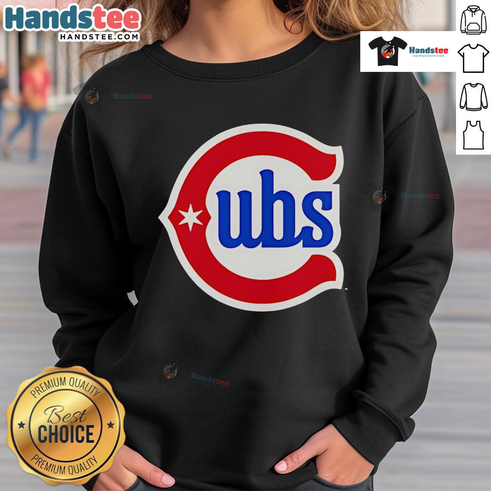Official Chicago Cubs logo alternate sweatshirt featuring vibrant colors and team branding, perfect for fans.