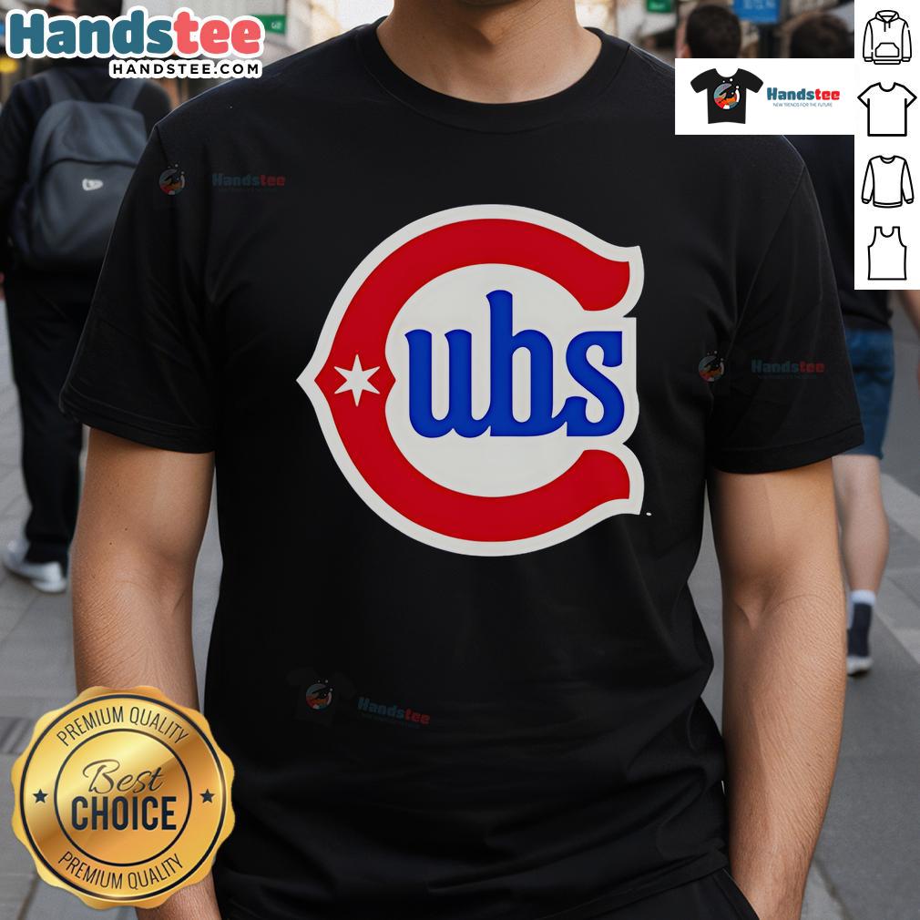 Alt Text: Official Chicago Cubs logo alternate t-shirt featuring bold design and vibrant colors, perfect for fans and collectors.
