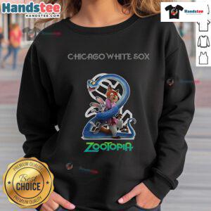 Official Chicago White Sox Zootopia 2 sweatshirt featuring vibrant graphics and team logo, perfect for fans and casual wear.