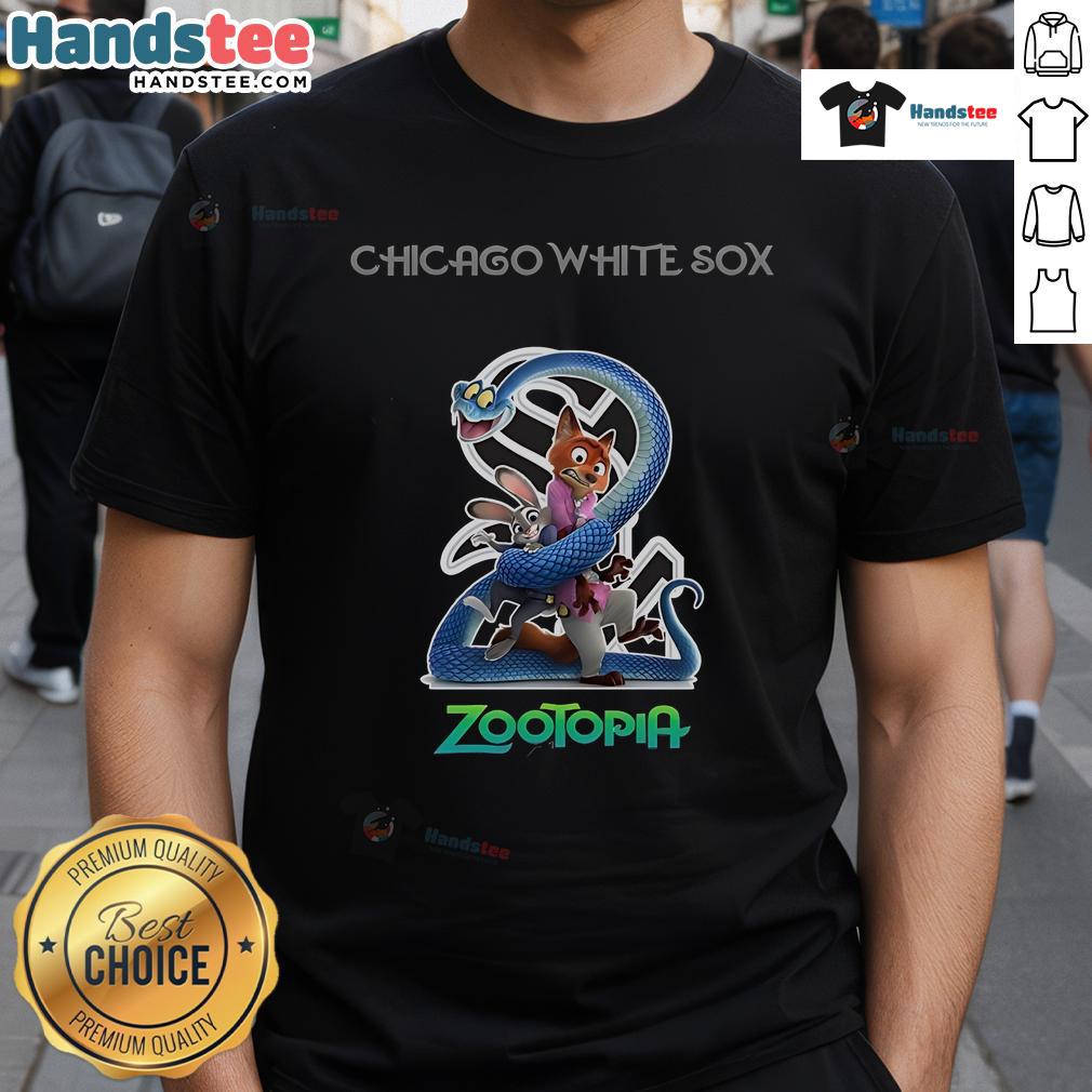 Official Chicago White Sox Zootopia 2 T-Shirt featuring vibrant graphics and team logo, perfect for fans of all ages.