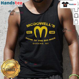 Official Coming to America McDowell's Home of the Big Mick tank top, established 1988, Queen NY design.