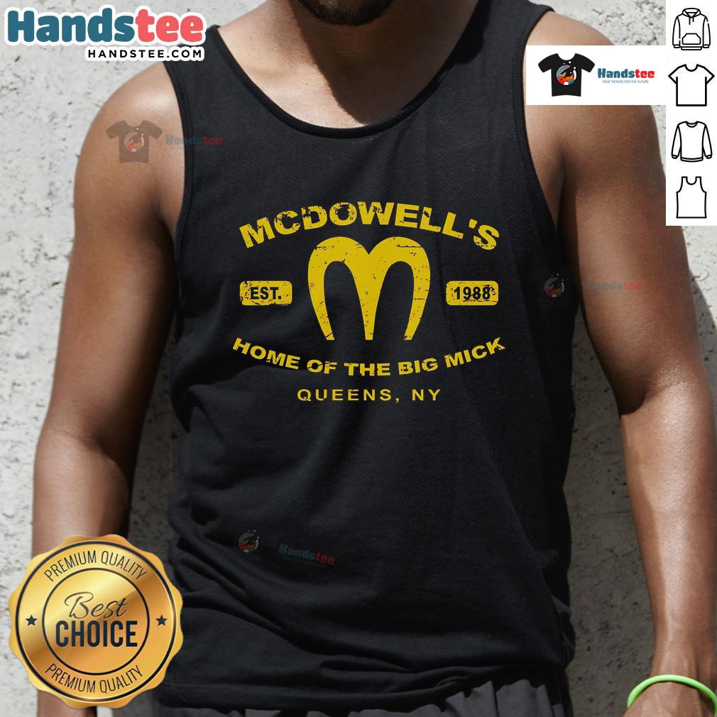 Official Coming to America McDowell's Home of the Big Mick tank top, established 1988, Queen NY design.
