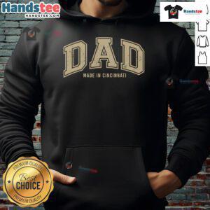 Official DAD Made in Cincinnati Hoodie with stylish design, perfect for proud dads and fans of Cincinnati culture.