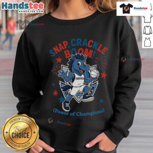 Official Dallas Mavericks Snap Crackle Boom Independence Day sweatshirt featuring vibrant team colors and logo.