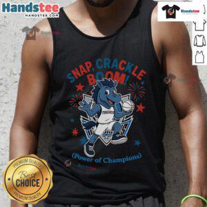 Official Dallas Mavericks Snap Crackle Boom Independence Day tank top featuring vibrant team colors and champion logo.