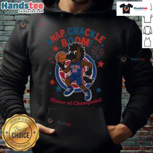 Official Detroit Pistons Snap Crackle Boom hoodie featuring patriotic design for Independence Day celebration.