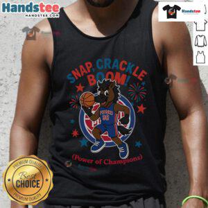 Official Detroit Pistons Snap Crackle Boom tank top for Independence Day, showcasing team spirit and summer style.