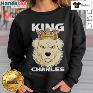 Cozy Official Dog King Charles Sweatshirt featuring a playful design, perfect for dog lovers and fashion enthusiasts.