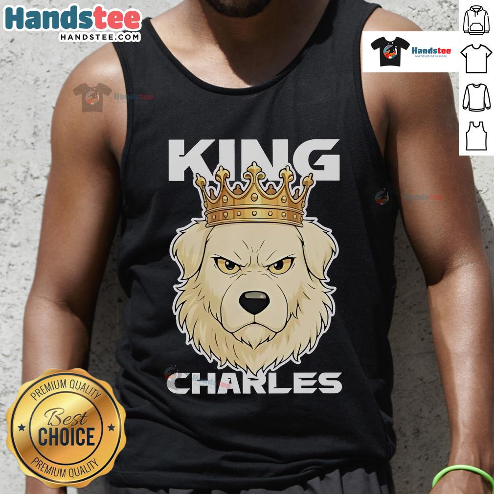 Stylish Official Dog King Charles tank top featuring a vibrant design, perfect for pet lovers and fashion enthusiasts.
