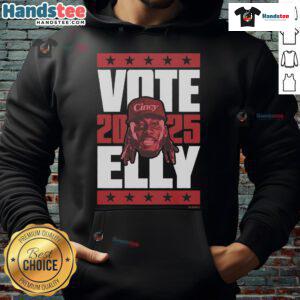 Alt Text: Official Elly De La Cruz 2025 Vote Hoodie featuring vibrant design, perfect for supporters of the campaign.