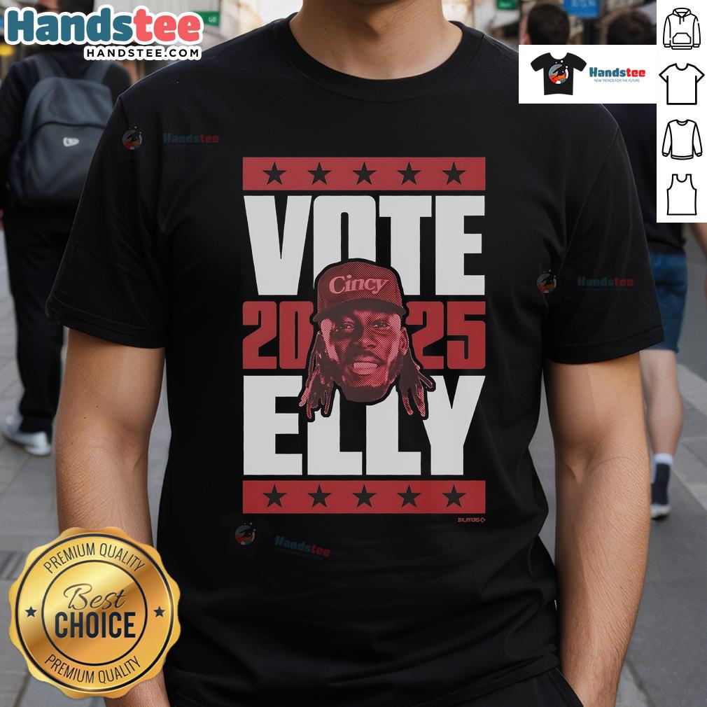 Official Elly De La Cruz 2025 Vote T-Shirt featuring a bold design for supporters of the rising baseball star.