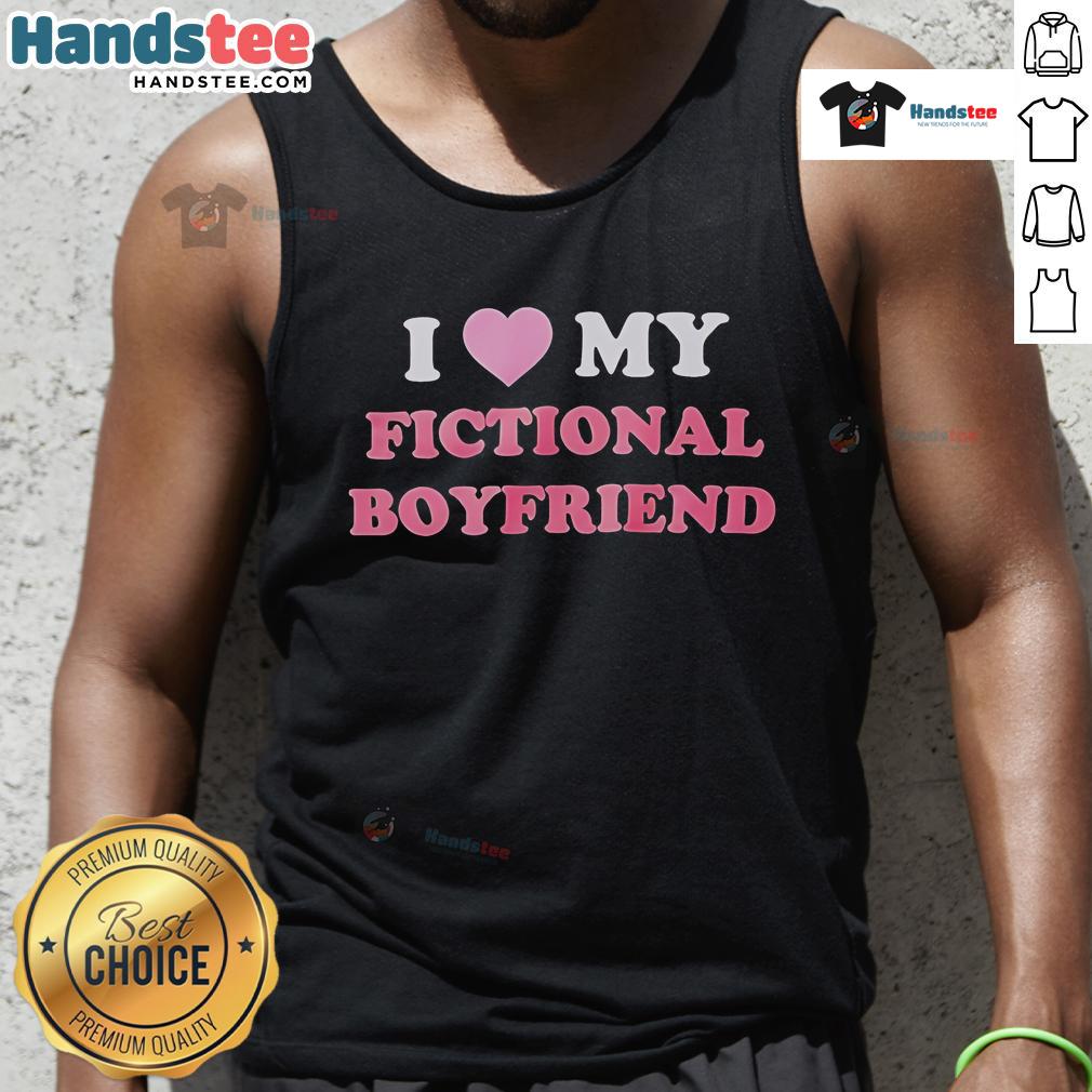 Official I Love My Fictional Boyfriend Tank Top in stylish design, perfect for book lovers and fandom enthusiasts.