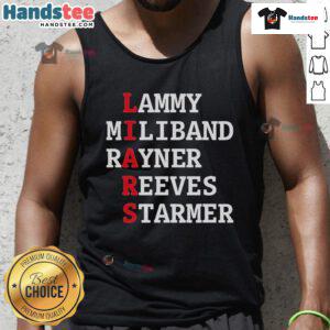 Official Lammy, Miliband, Rayner, Reeves, Starmer in stylish tank tops at a political event, showcasing unity and fashion.