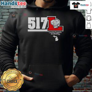 Official Lansing Lugnuts 517 Hoodie in navy with logo, perfect for fans and cozy game day attire.