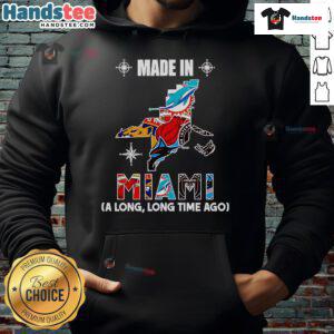 Alt Text: Official Made In Miami A Long Long Time Ago Hoodie featuring vibrant graphics and a comfortable fit for fans.