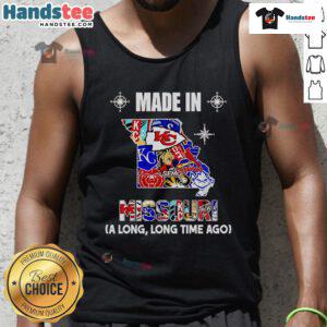 Made in Missouri tank top featuring 'A Long Long Time Ago' design, perfect for casual wear and showcasing local pride.
