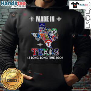 Alt Text: Official Made In Texas A Long Long Time Ago Hoodie in black, featuring a vintage design and comfortable fit.