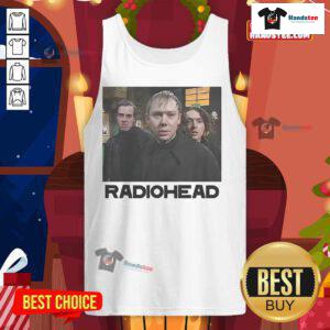 Alt Text: Official McPoyle Head Radio Head Tank Top featuring a unique graphic design, perfect for fans of quirky apparel.
