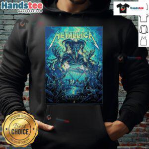 Official Metallica M72 Atlanta venue poster at Mercedes-Benz Stadium for World Tour hoodie design.