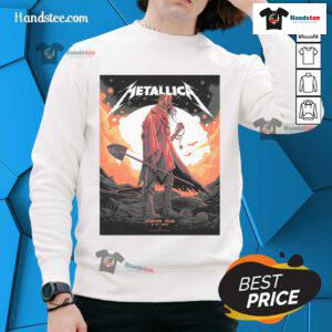 Alt Text: Official Metallica M72 Houston Texas North American Tour 2025 sweatshirt featuring bold logo and vibrant design.