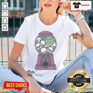 Stylish Official Mother Mother Skull Machine Ladies Tee featuring a unique skull design, perfect for fans of the band.