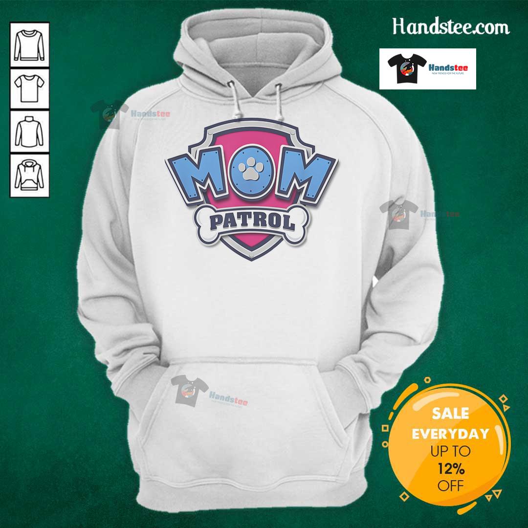 Official Mother's Day Mom Patrol Badge Hoodie featuring a vibrant design celebrating moms on their special day.