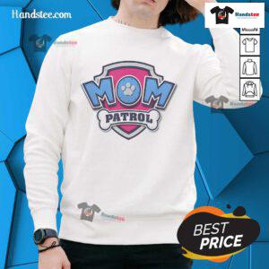 Official Mother's Day Mom Patrol Badge Sweatshirt featuring a stylish design perfect for celebrating moms on their special day.