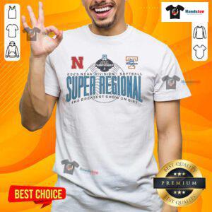Official Nebraska Cornhuskers vs Tennessee Volunteers 2025 NCAA Baseball Super Regional T-Shirt design featuring team logos.