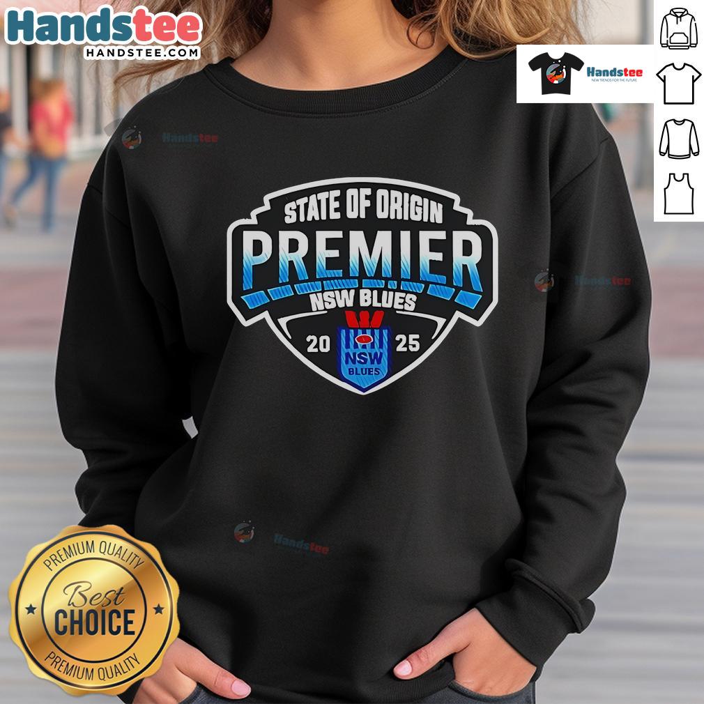 Official New South Wales Blues Back to Back 2025 Primers Sweatshirt showcasing team pride and style for fans.