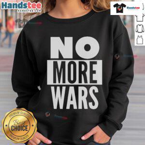 Official No More Wars Iran Sweatshirt featuring bold graphics and a comfortable fit for peace advocates.