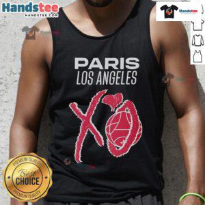 Official PSG X XO Stadium Los Angeles tank top featuring stylish design and vibrant colors, perfect for fans and fashion.