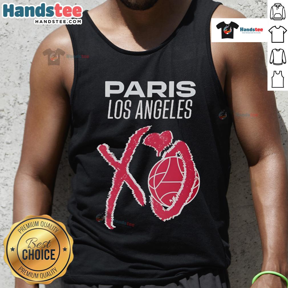 Official PSG X XO Stadium Los Angeles tank top featuring stylish design and vibrant colors, perfect for fans and fashion.