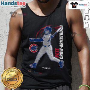 Official Pete Crow Armstrong Chicago Cubs graphic player tank top showcasing vibrant team colors and design.