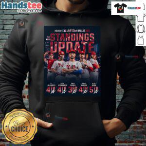 Official Philadelphia Phillies Standings Update Legends 2025 Hoodie featuring team logo and stylish design.