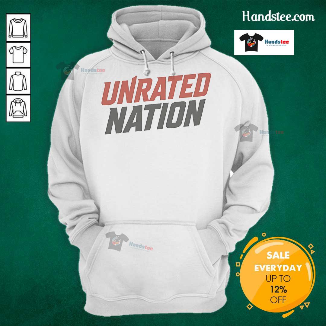 Alt Text: Official Ross Smith Unrated Nation Logo Hoodie featuring a stylish design and vibrant colors for fans and fashion lovers.
