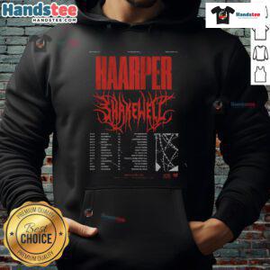 Official Shakewell North American Show 2025 poster hoodie featuring vibrant design and tour details.
