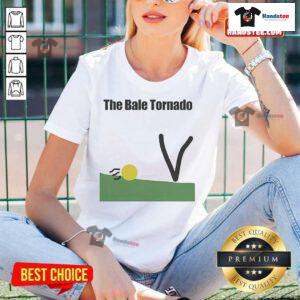 Official Bale Tornado in Texas Ladies Tee featuring a stylish design, perfect for fans of Texas tornadoes and casual wear.