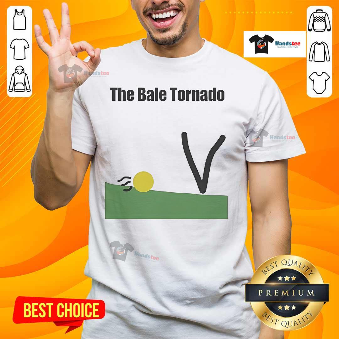 Alt Text: Official The Bale Tornado in Texas T-Shirt featuring striking graphics and vibrant colors, perfect for tornado enthusiasts.