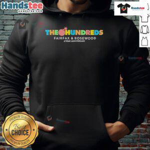 Official The Hundreds Fairfax and Rosewood 4 Year Anniversary Hoodie in black, featuring a stylish design and logo.