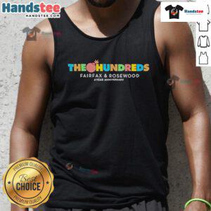 Official The Hundreds Fairfax and Rosewood 4 Year Anniversary tank top featuring a stylish design and vibrant colors.