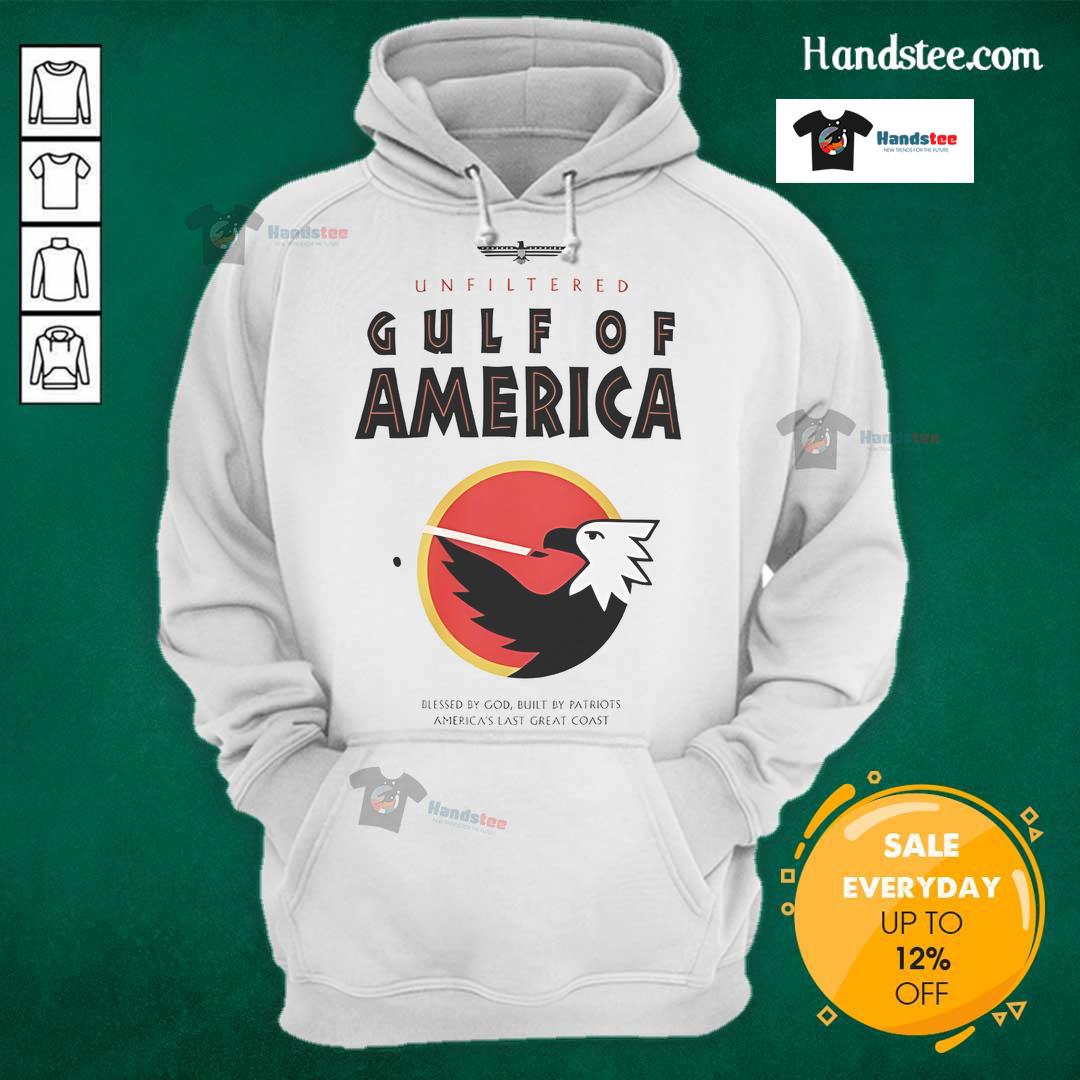 Alt Text: Awesome Gulf of America Spirit of America Eagle Hoodie featuring a vibrant eagle graphic on a cozy sweatshirt.