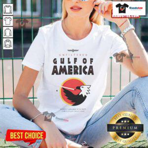 Awesome Gulf of America Spirit of America Eagle Ladies Tee featuring a vibrant eagle design on a stylish women's shirt.