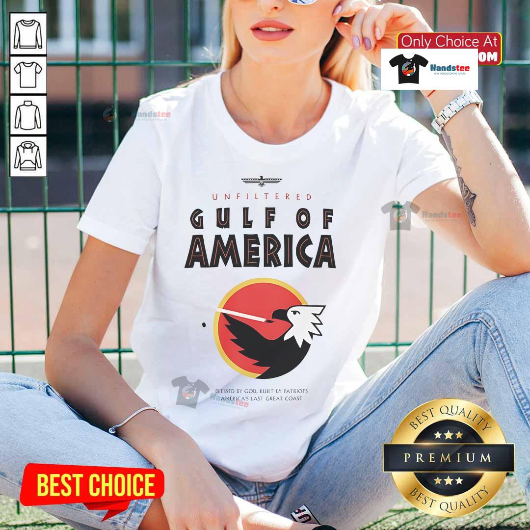 Awesome Gulf of America Spirit of America Eagle Ladies Tee featuring a vibrant eagle design on a stylish women's shirt.